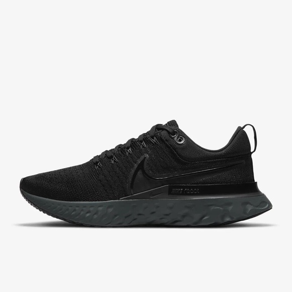 new men's 11 Nike React Inifinity Run Flyknit 2 Black/blackout CT2357-003 - Picture 2 of 3